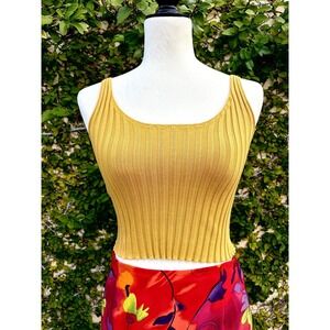 Indie ribbed mustard cami